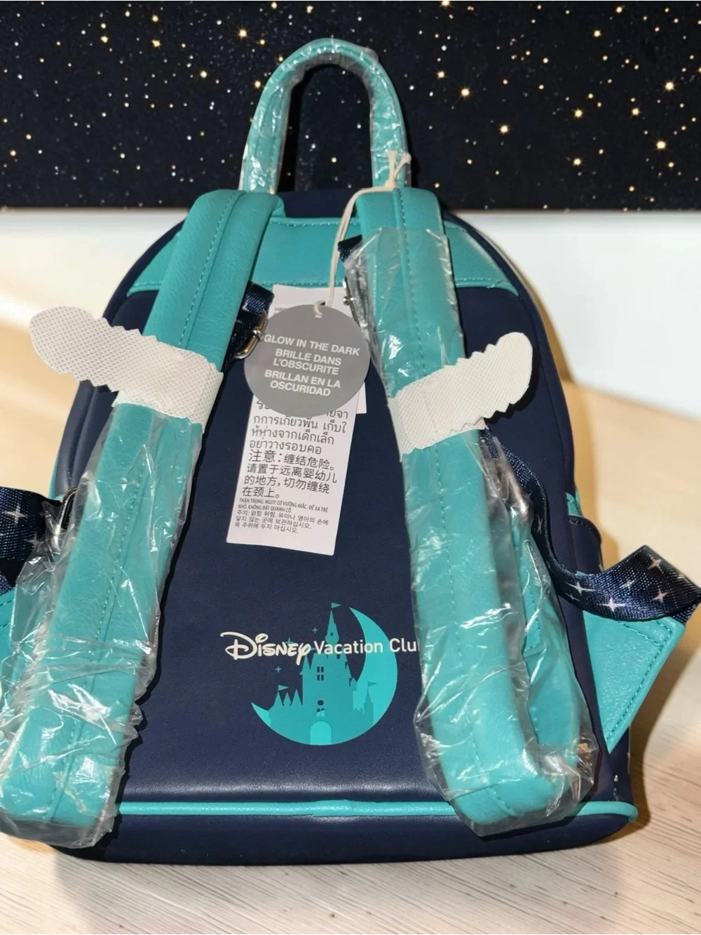 Loungefly Disney Vacation Club MEMBER Navy & Teal Mini Backpack